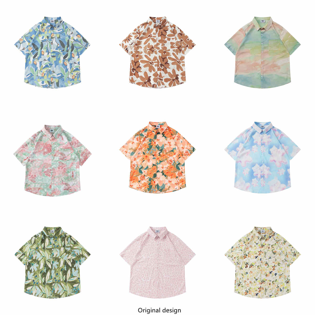 Vintage Hawaiian Floral Shirt - 빈티지 꽃무늬 프린트 루즈핏 반팔 남성