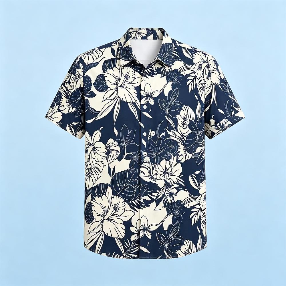 Vintage Hawaiian Floral Shirt - 빈티지 플랜트 플로럴 프린트 하와이안 셔츠