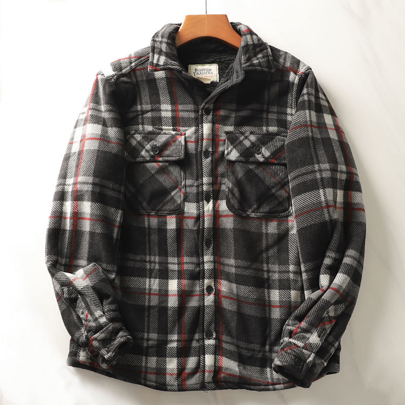 Flannel Plaid Shirt Heavy Weight - 남성용 헤비웨이트 플란넬 격자 무늬 셔츠,
