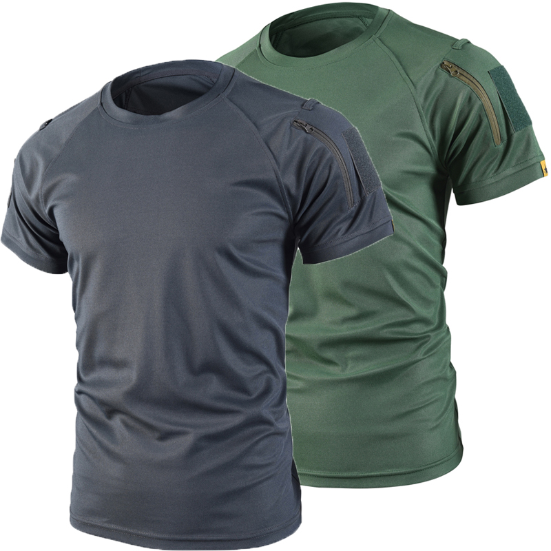 Tactical Military Shirt Cargo - 남성용 군용 여름 스포츠 티셔츠 빠른