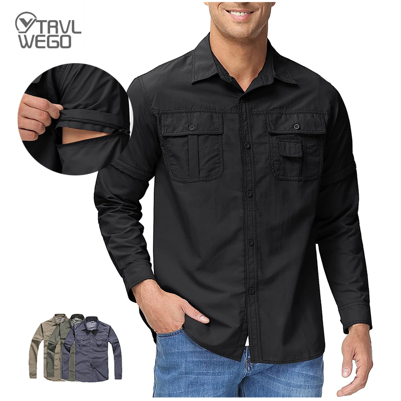 Tactical Military Shirt Cargo - TRVLWEGO 남성 셔츠 하이킹 캠핑 빠른