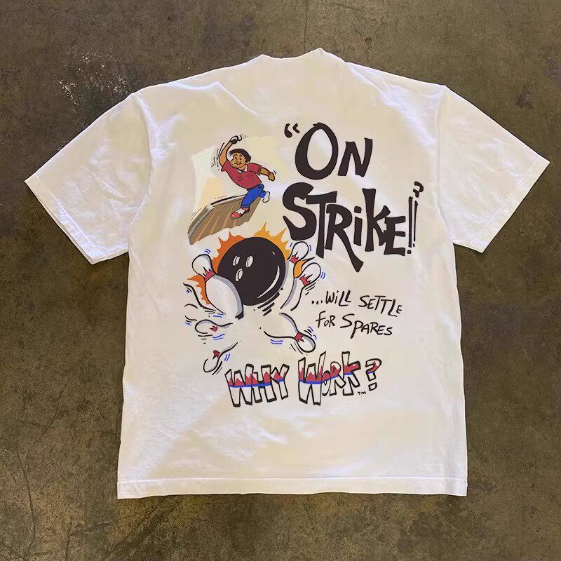 Short Sleeve Bowling Shirt Retro - 미국 레트로 스타일의 남녀 공용 반팔