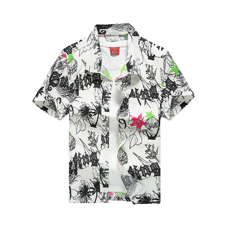 여름 남성 하와이 캐주얼 칼라 셔츠 반소매 단추 코코넛 - Vintage Hawaiian Floral Shirt 리뷰 및 가격