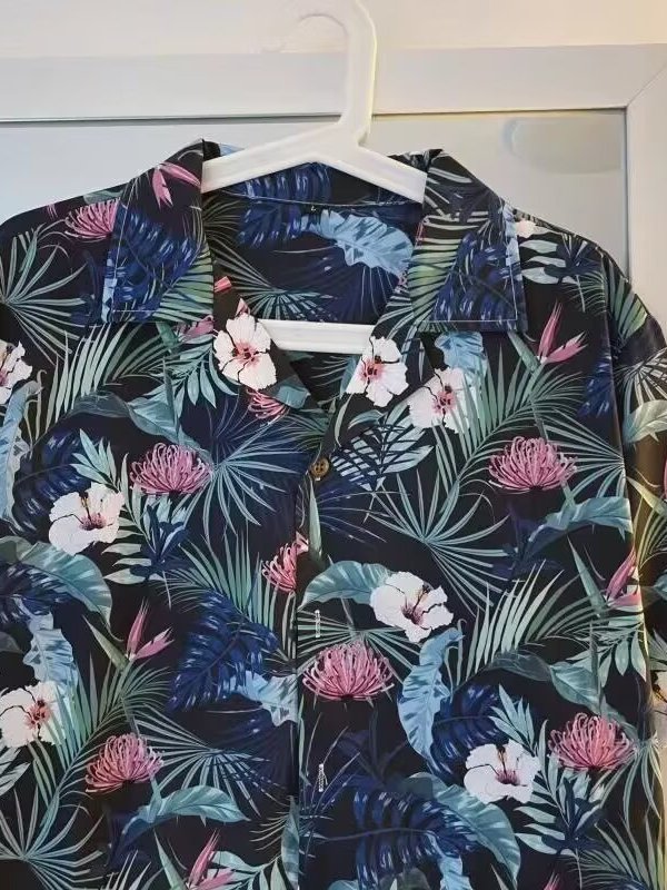 빈티지 태국풍 플로럴 셔츠 루즈핏 반팔 쿠바 칼라 디자 - Vintage Hawaiian Floral Shirt 리뷰 및 가격