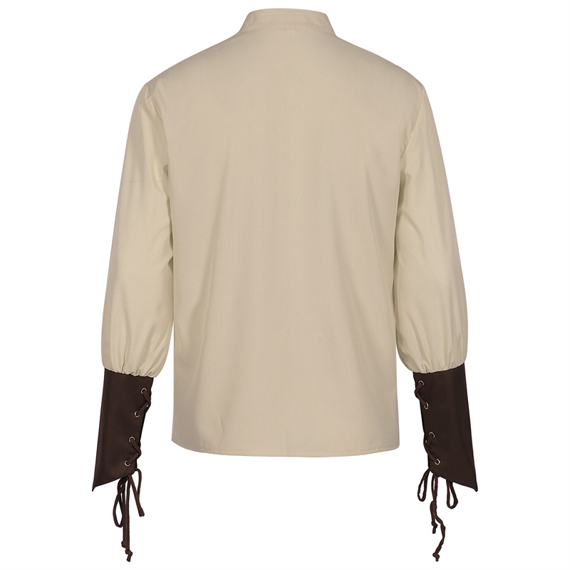남성용 중세 해적 셔츠 르네상스 레이스업 블라우스 빈티 - Medieval Gothic Lace Up Pirate Shirt 리뷰 및 가격