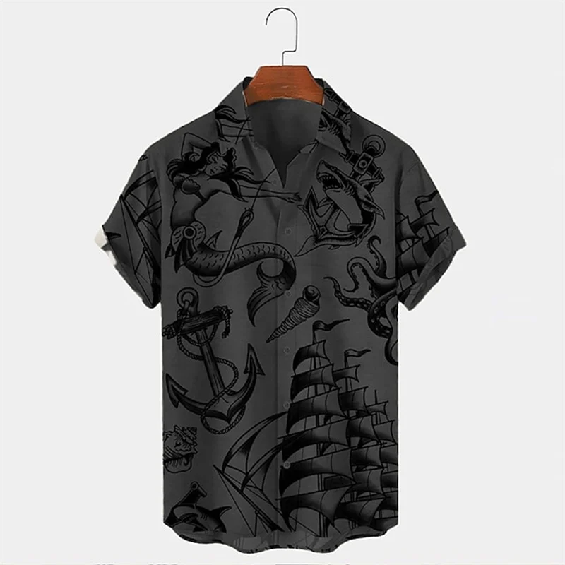 남성 여름 라펠 반팔 하와이안 셔츠 캐주얼 스트리트 탑 - Vintage Hawaiian Floral Shirt 리뷰 및 가격