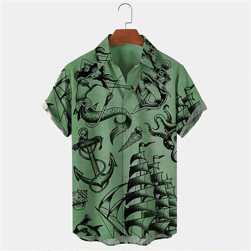 남성 여름 라펠 반팔 하와이안 셔츠 캐주얼 스트리트 탑 - Vintage Hawaiian Floral Shirt 리뷰 및 가격