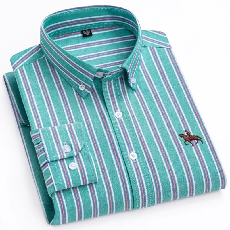 남성용 100% 면 옥스포드 셔츠, 긴팔 솔리드 캐주얼 - Oxford Cotton Casual Shirt Business 리뷰 및 가격