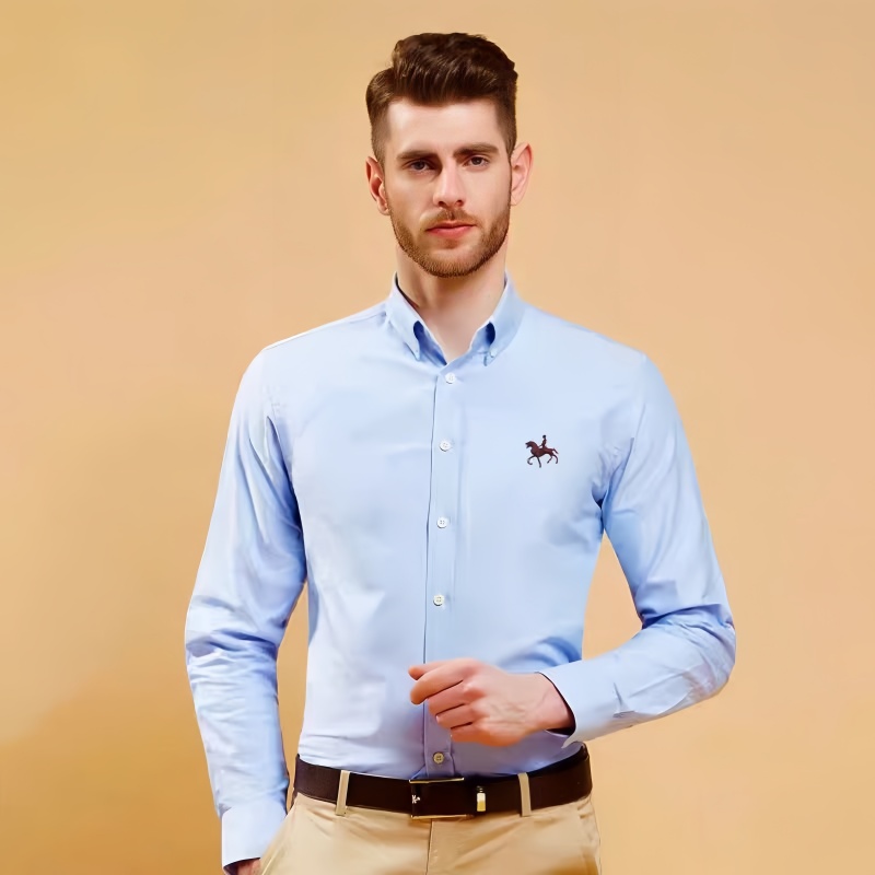 남성용 100% 면 옥스포드 셔츠, 긴팔 솔리드 캐주얼 - Oxford Cotton Casual Shirt Business 리뷰 및 가격