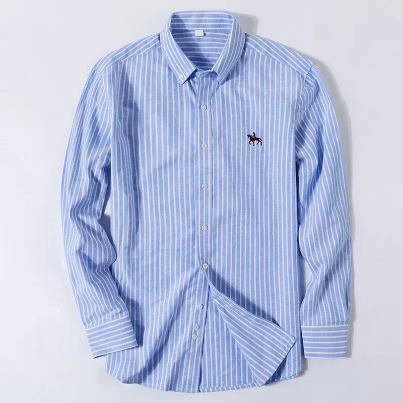 남성용 100% 면 옥스포드 셔츠, 긴팔 솔리드 캐주얼 - Oxford Cotton Casual Shirt Business 리뷰 및 가격