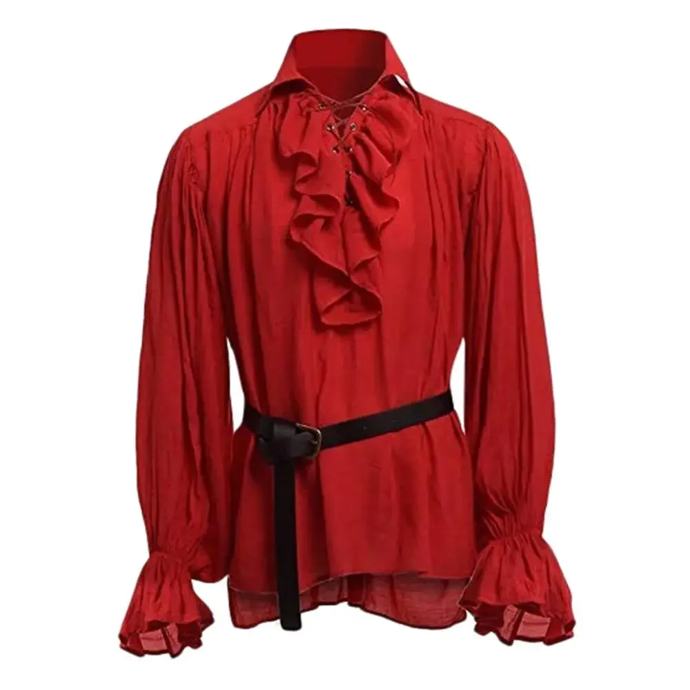 중세풍 셔츠 러플 고딕 스팀펑크 빅토리아풍 해적 코스프 - Medieval Gothic Lace Up Pirate Shirt 리뷰 및 가격