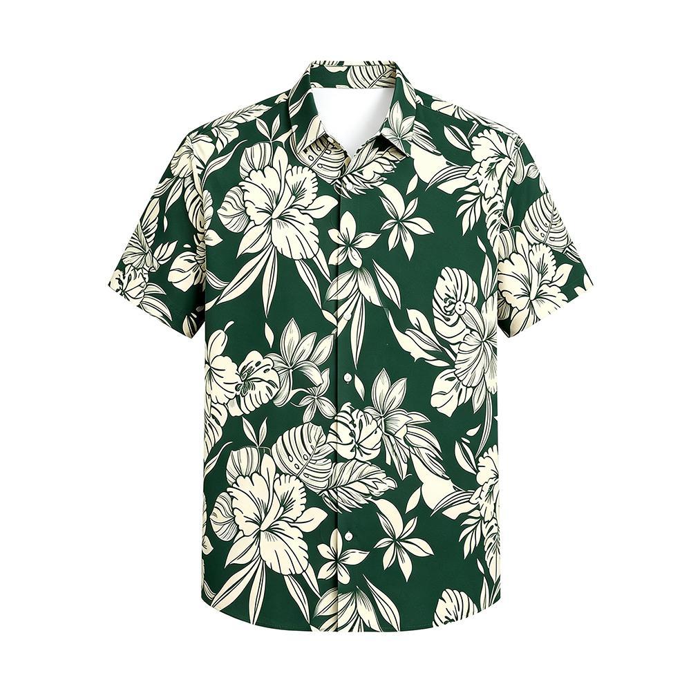 빈티지 플랜트 플로럴 프린트 하와이안 셔츠 남성용 여름 - Vintage Hawaiian Floral Shirt 리뷰 및 가격