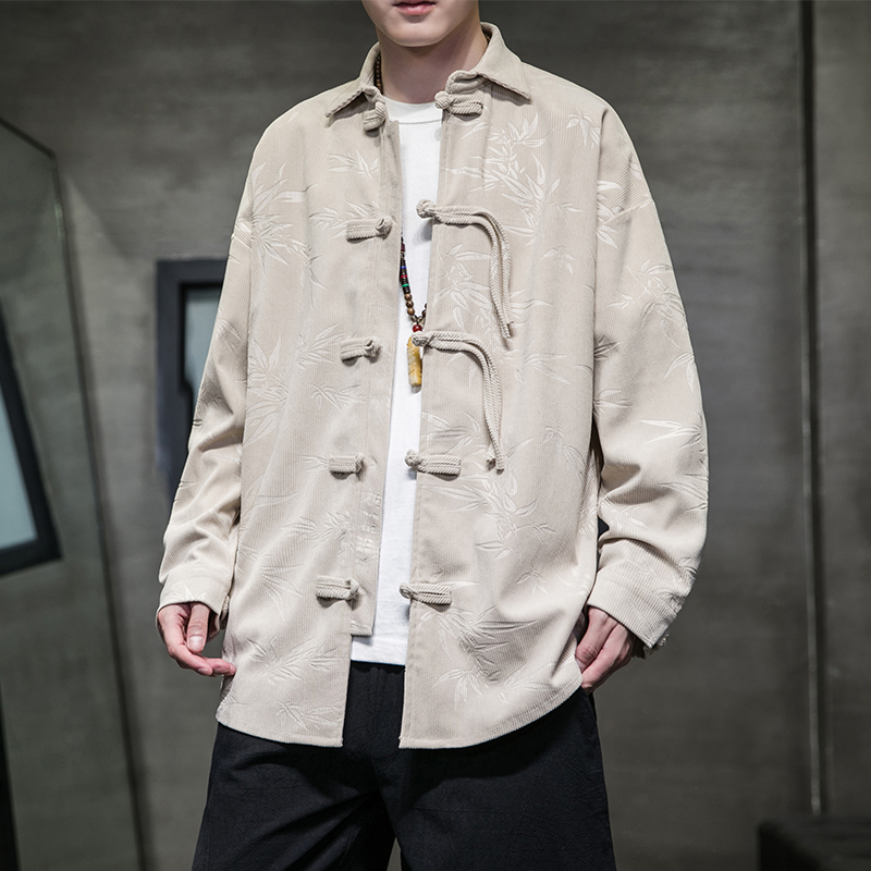 남성용 레트로 코듀로이 셔츠 전통적인 스탠드 칼라 버튼 - Corduroy Button Up Shirt Men 리뷰 및 가격