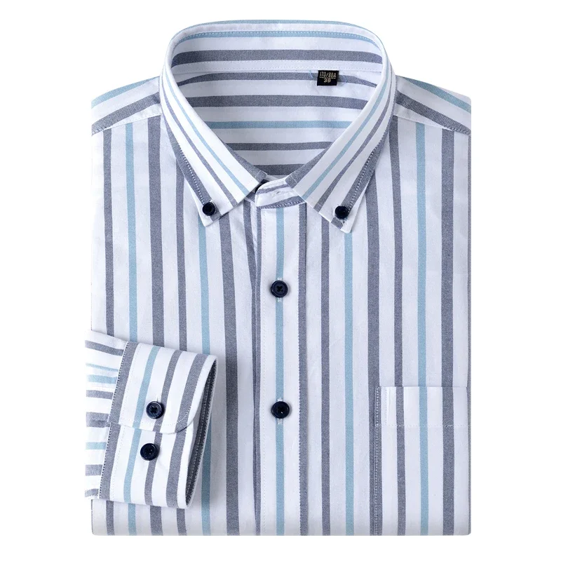 고품질 남성용 긴팔 포켓 셔츠 100% 순면 옥스퍼드  - Oxford Cotton Casual Shirt Business 리뷰 및 가격