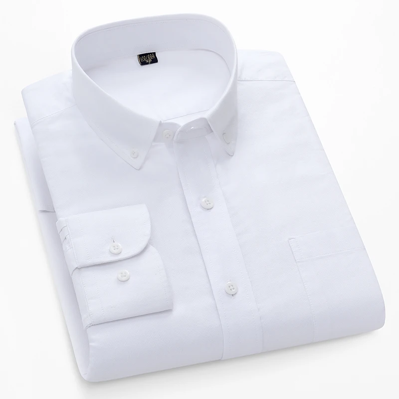 남성용 100% 면 옥스포드 긴팔 셔츠 슬림핏 정장용  - Oxford Cotton Casual Shirt Business 리뷰 및 가격