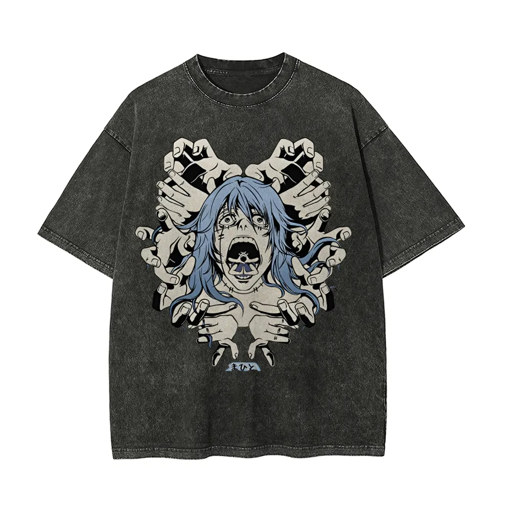 마히토 티셔츠 주술회센 남성용 애시드 워시 아이들 트랜 - Acid Wash Vintage Graphic T Shirt 리뷰 및 가격