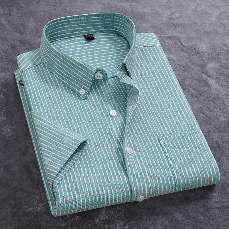100% 순면 남성 옥스포드 셔츠 여름 반팔 스타일리쉬 - Oxford Cotton Casual Shirt Business 리뷰 및 가격