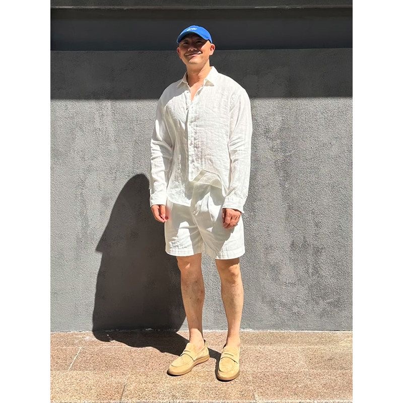 라이트 럭셔리 남성 린넨 자외선 차단 셔츠 및 스포츠  - Mens Linen Shirt Long Sleeve 리뷰 및 가격