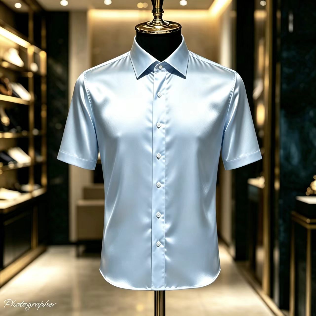 남성용 단색 새틴 반소매 드레스 셔츠, 우아하고 슬림한 - Mens Satin Silk Dress Shirt 리뷰 및 가격