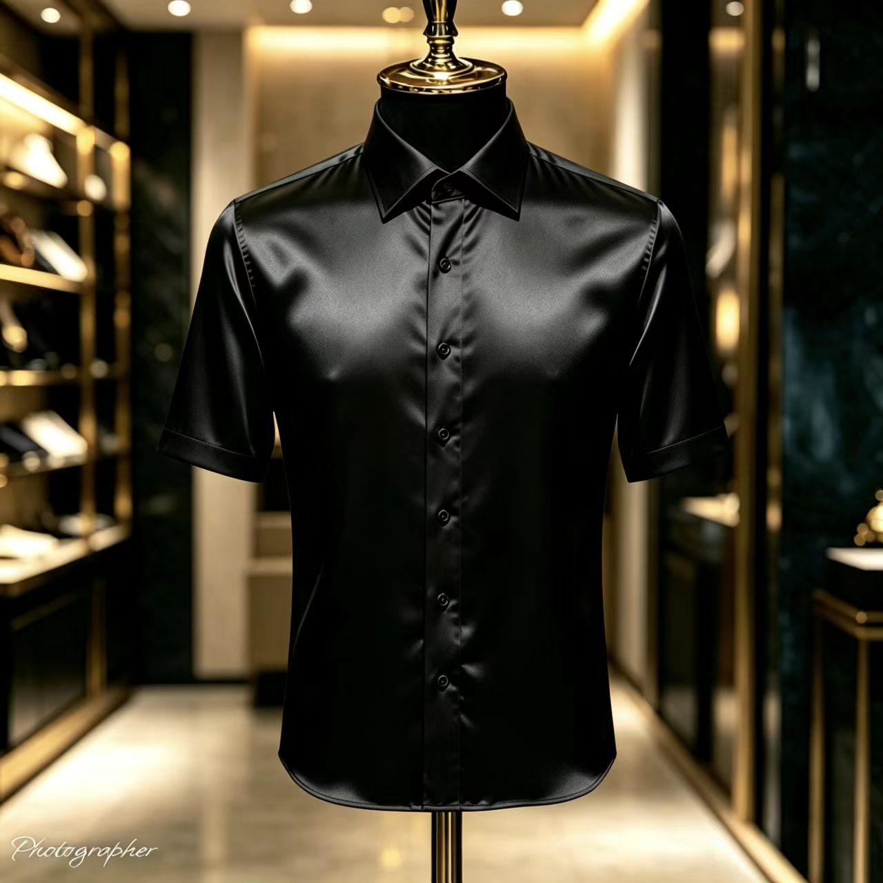남성용 단색 새틴 반소매 드레스 셔츠, 우아하고 슬림한 - Mens Satin Silk Dress Shirt 리뷰 및 가격