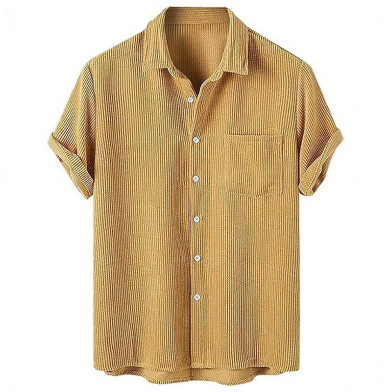 2026 봄 여름 캐주얼 남성 코듀로이 셔츠 반팔 버튼 - Corduroy Button Up Shirt Men 리뷰 및 가격