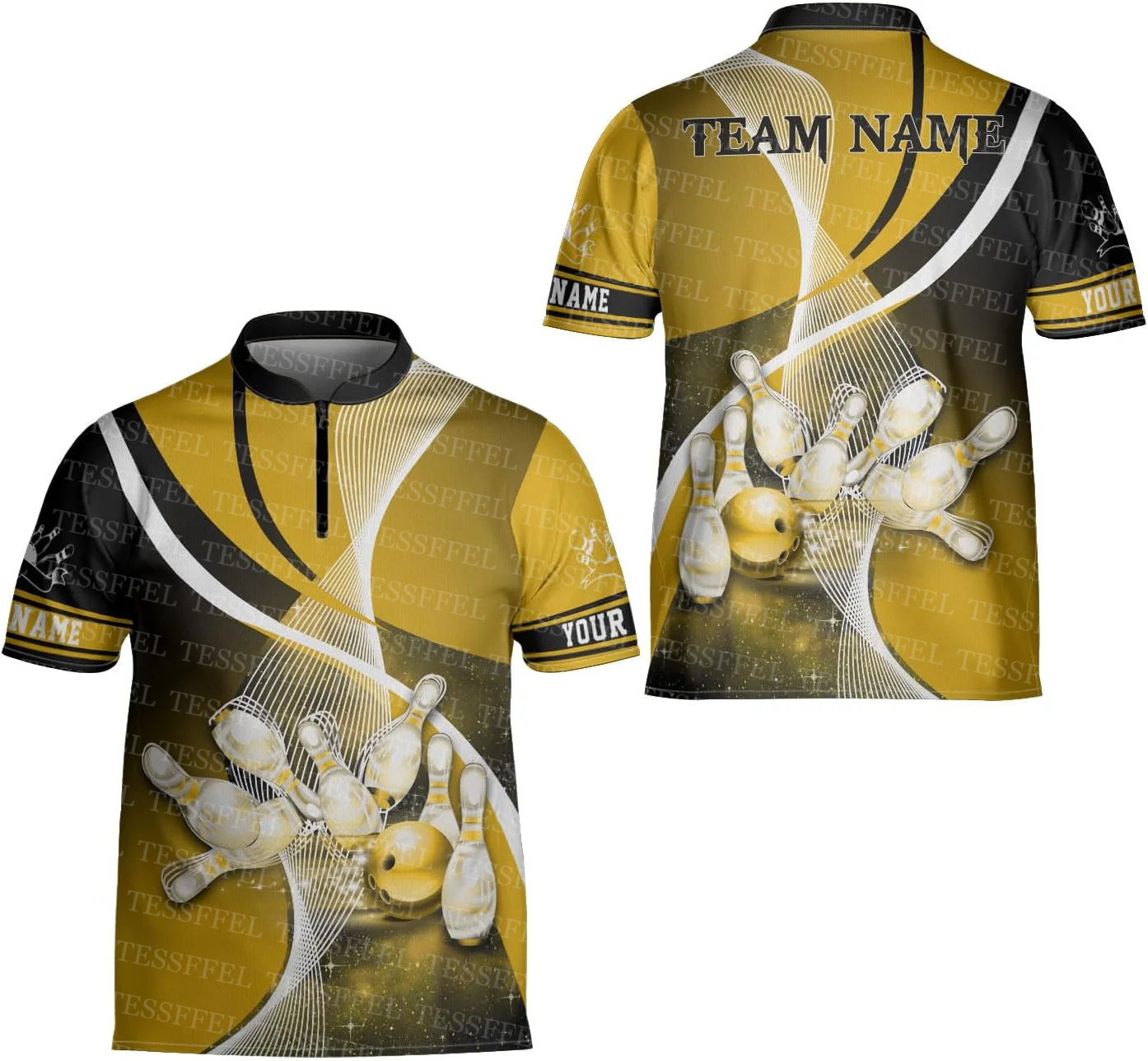 사용자 정의 이름 낙서 불꽃 스트라이크 볼링 다채로운  - Short Sleeve Bowling Shirt Retro 리뷰 및 가격