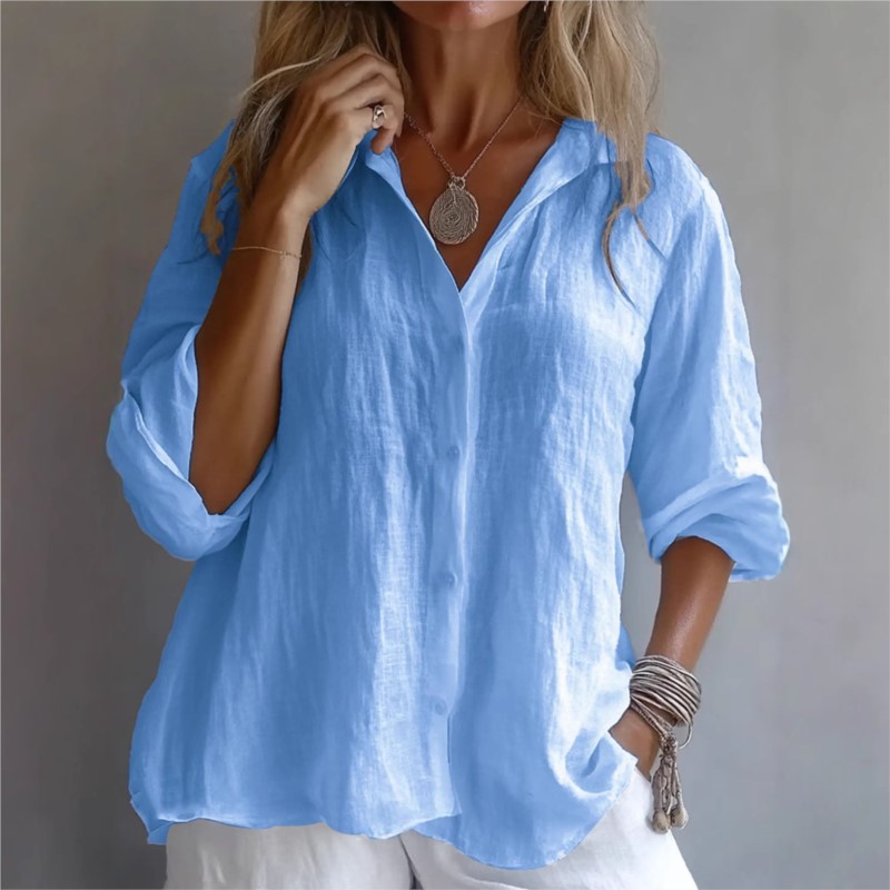 솔리드 컬러 린넨 섹시 브이넥 싱글 브레스티드 긴팔 봄 - Mens Linen Shirt Long Sleeve 리뷰 및 가격