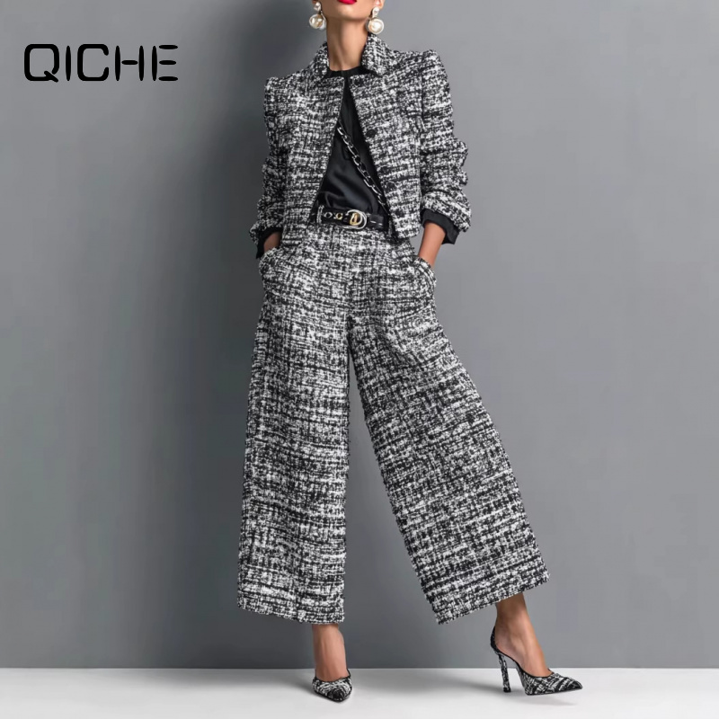 QICHE 신상 2026 여성 유럽 스타일 매칭 세트  - Jackets 리뷰 및 가격