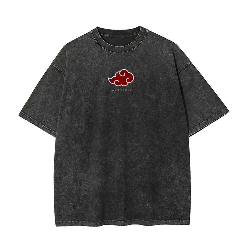 나루토 이타치 우치하 티셔츠 아카츠키 그레이트 웨이브  - Acid Wash Vintage Graphic T Shirt 리뷰 및 가격
