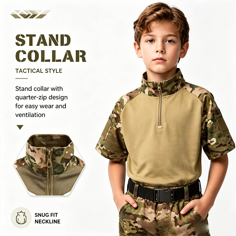 어린이 위장 전술 개구리복 반팔 티셔츠 카고 바지 벨트 - Tactical Military Shirt Cargo 리뷰 및 가격