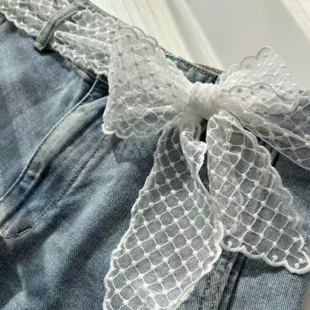 여성용 달콤한 화이트 레이스 벨트, 청바지 스커트 리본 - Jeans 리뷰 및 가격