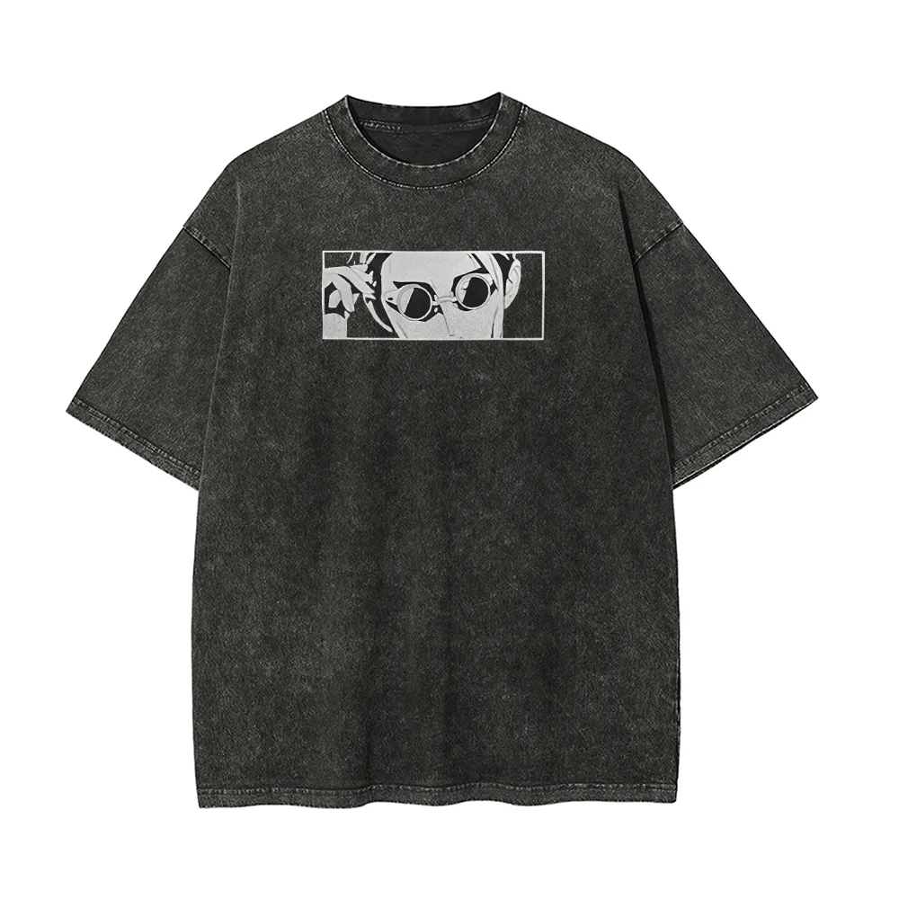 Kento Nanami T 셔츠 Jujutsu Kais - Acid Wash Vintage Graphic T Shirt 리뷰 및 가격