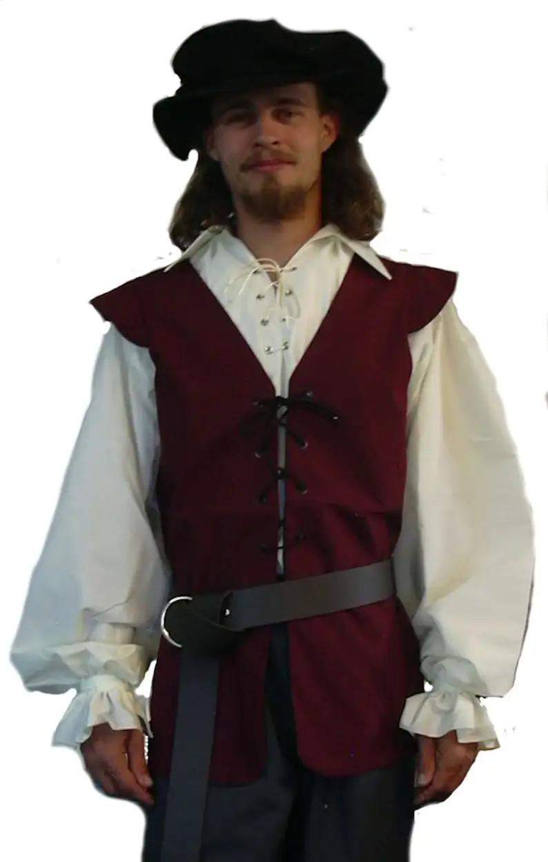 중세 스타일 셔츠 러플 고딕 스팀펑크 빅토리아 해적 코 - Medieval Gothic Lace Up Pirate Shirt 리뷰 및 가격