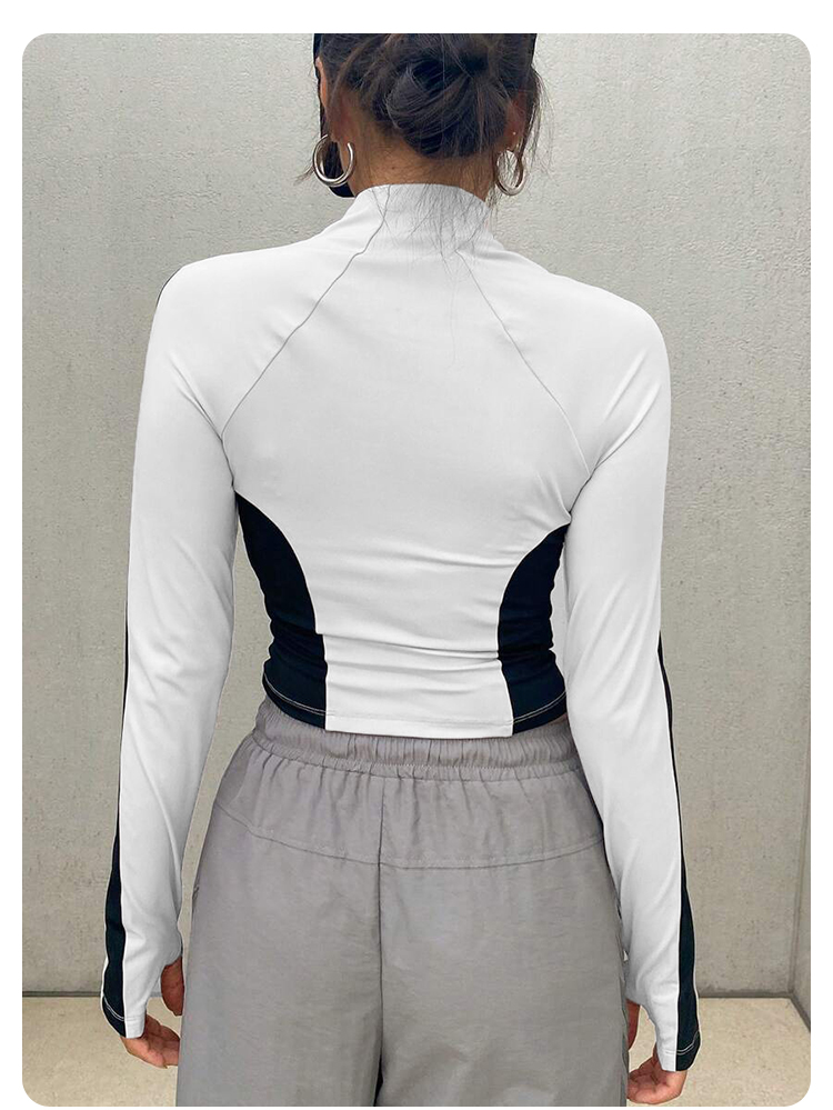 요가 의류 스탠드업 칼라 재킷 아웃도어 스포츠 긴팔 여 - Jackets 리뷰 및 가격