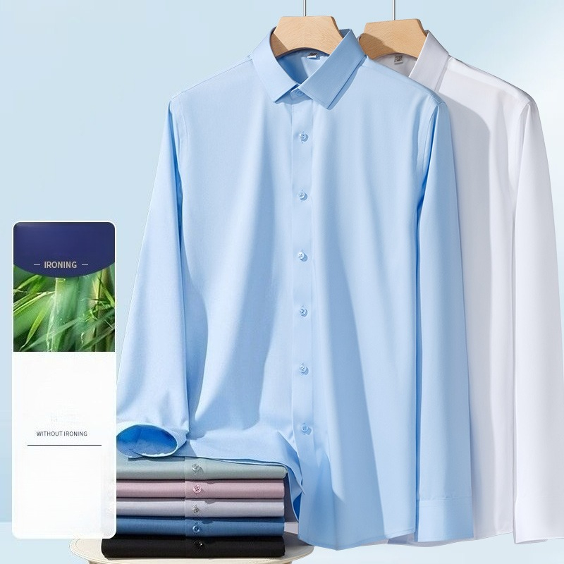 남성용 대나무 섬유 긴팔 드레스 셔츠 – 구김 방지,  - Breathable Bamboo Fiber Shirt Non Iron 리뷰 및 가격