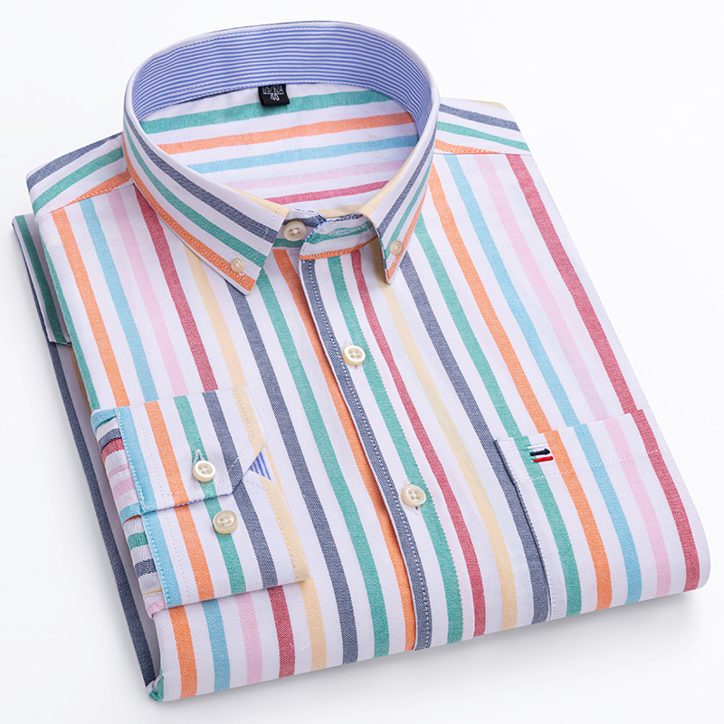 2024 패션 남성 작업 비즈니스 브랜드 셔츠 남성 격 - Oxford Cotton Casual Shirt Business 리뷰 및 가격