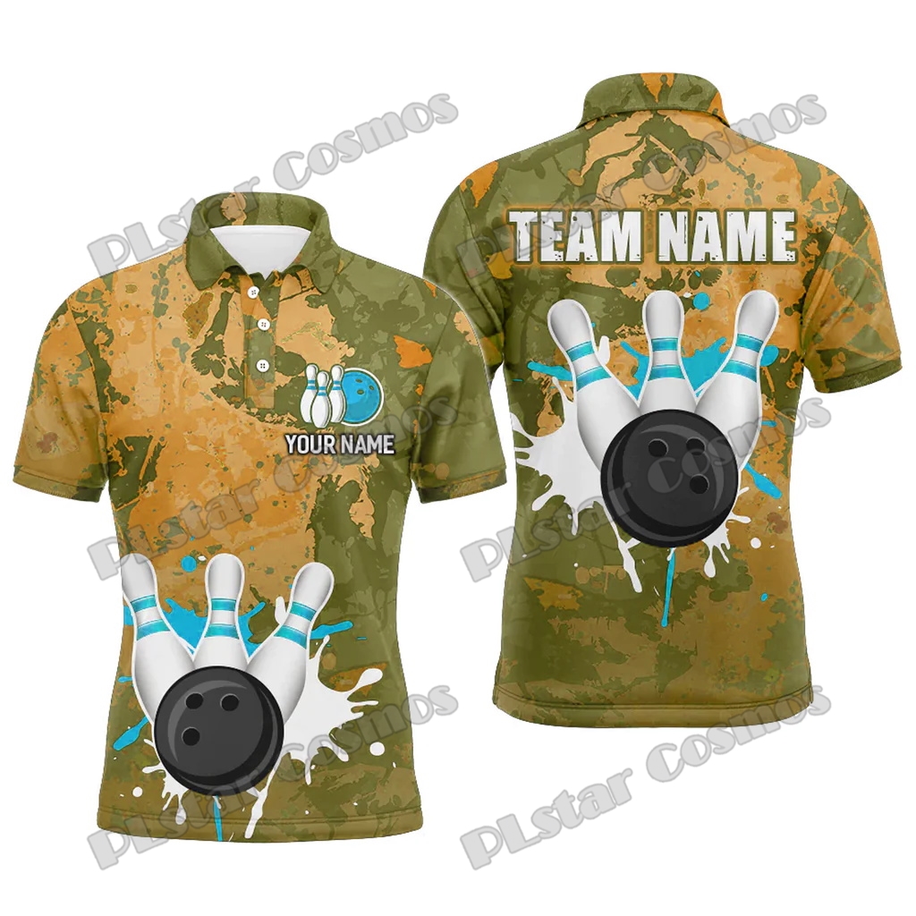 레트로 볼링 워터 밀크 멀티컬러 옵션 맞춤형 이름 3D - Short Sleeve Bowling Shirt Retro 리뷰 및 가격