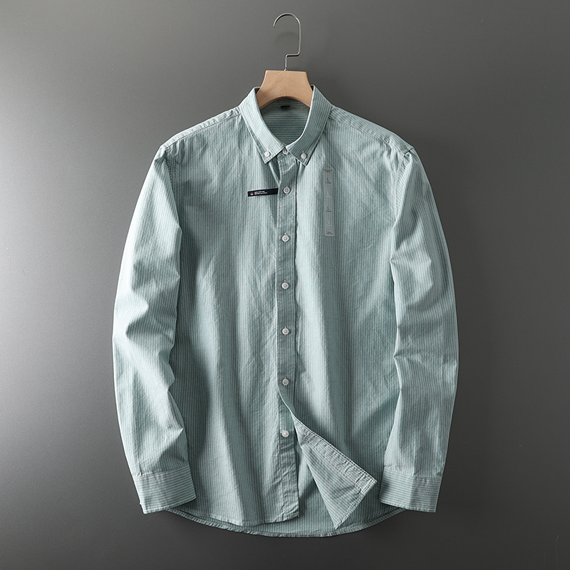 남성 패션 비즈니스 웨딩 작업 솔리드 컬러 모든 코튼  - Oxford Cotton Casual Shirt Business 리뷰 및 가격