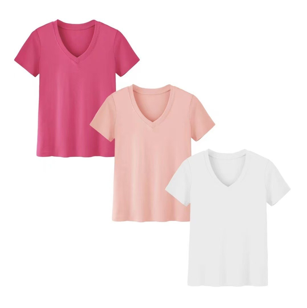 여성 캐주얼 하이넥 반팔 니트 스킴 세트 티셔츠 솔리드 - T-Shirts 리뷰 및 가격