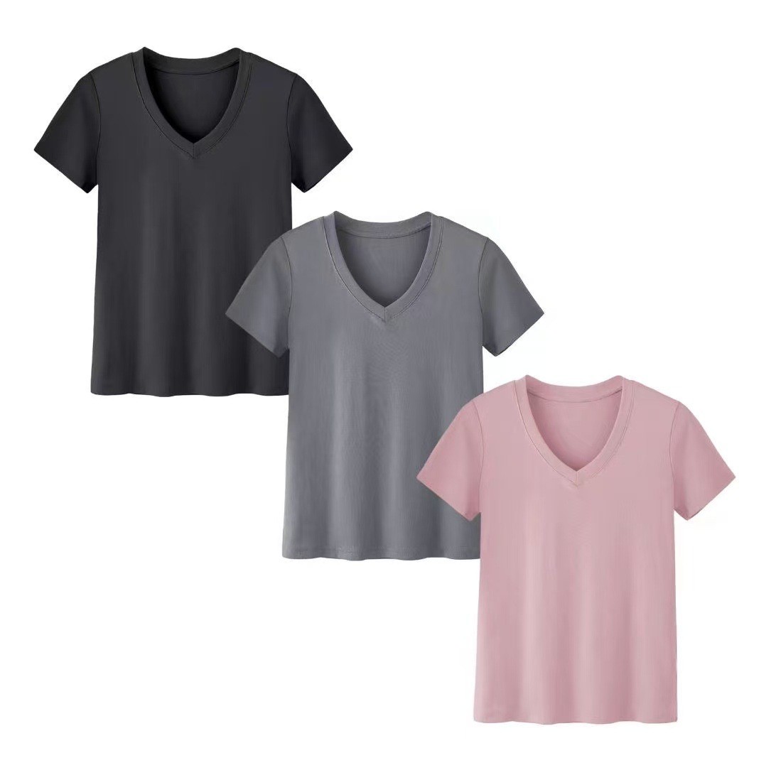 여성 캐주얼 하이넥 반팔 니트 스킴 세트 티셔츠 솔리드 - T-Shirts 리뷰 및 가격
