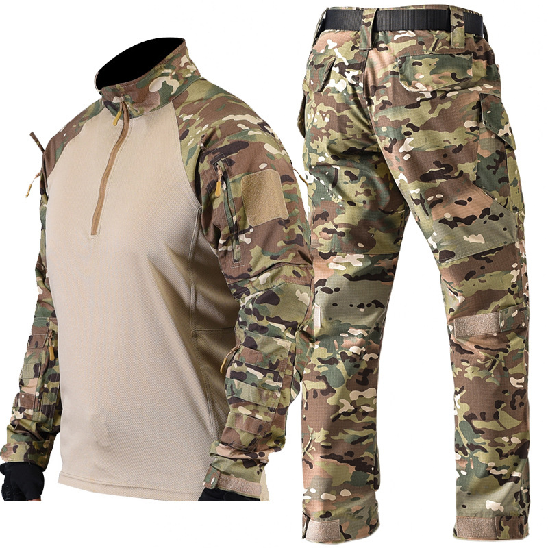 남성용 전술 전투복 세트 여름 통기성 셔츠 + 위장 카 - Tactical Military Shirt Cargo 리뷰 및 가격