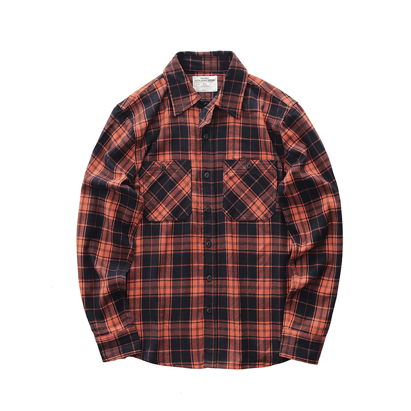 가을 신상 일본 레트로 300g 헤비웨이트 긴팔 라펠  - Flannel Plaid Shirt Heavy Weight 리뷰 및 가격