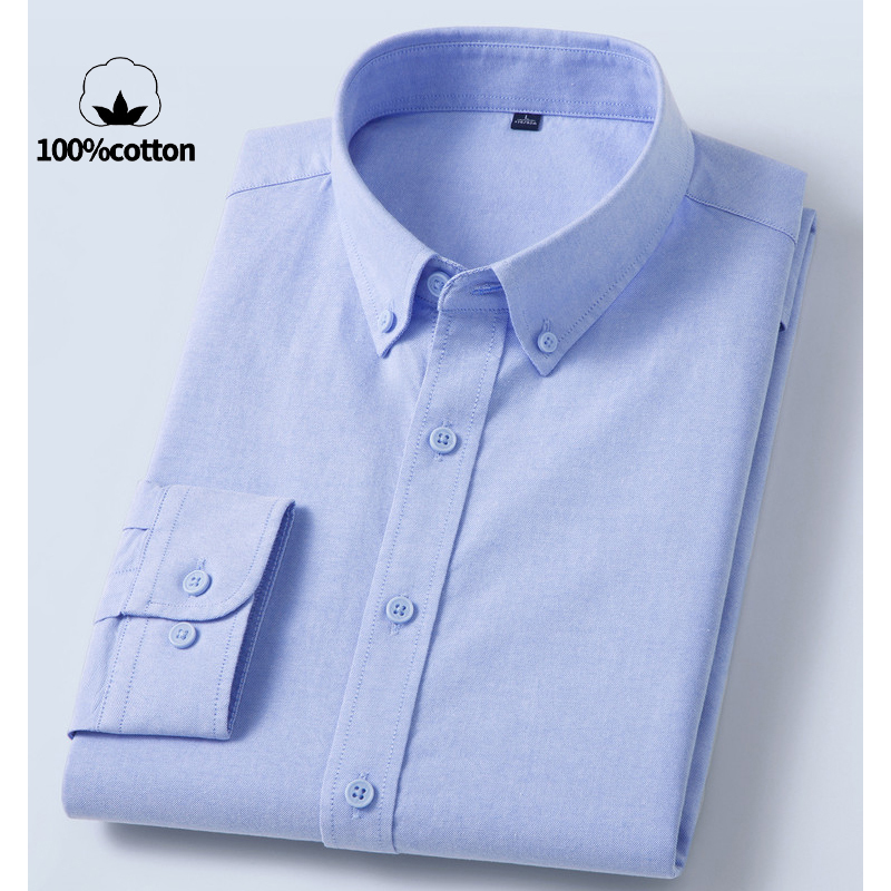 남성용 100% 코튼 옥스포드 셔츠 - 통기성, 땀 흡 - Mandarin Collar Formal Shirt Slim Fit 리뷰 및 가격