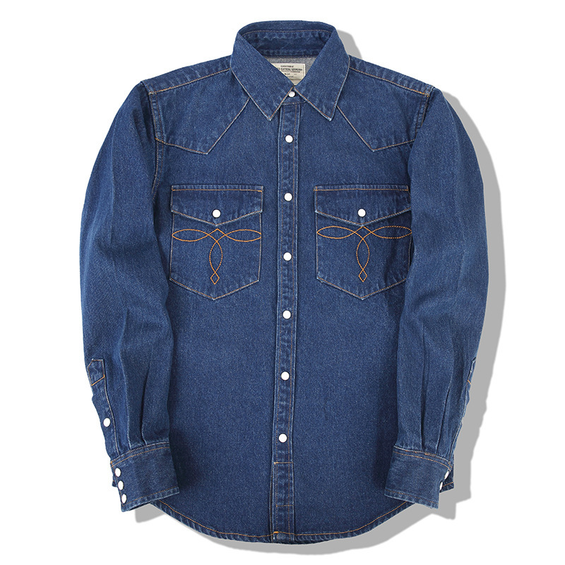 아메리칸 워시 빈티지 데님 셔츠 펄 스냅 웨스턴 헤비웨 - Mens Western Denim Pearl Snap Shirt 리뷰 및 가격