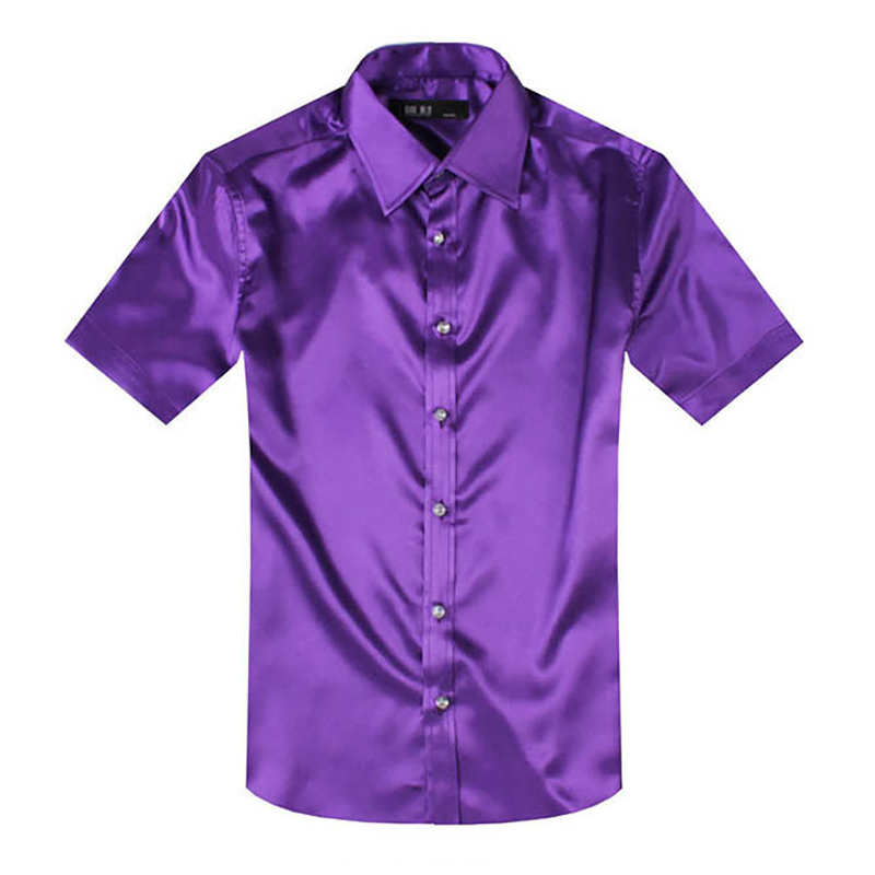 남성용 실크 새틴 드레스 셔츠, 반팔 실크 같은 셔츠, - Mens Satin Silk Dress Shirt 리뷰 및 가격