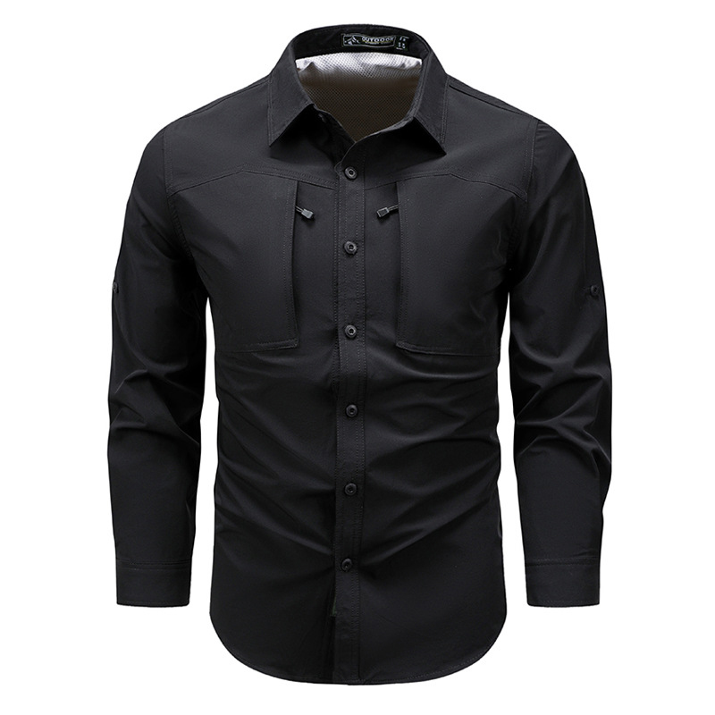봄 가을 남성용 긴 소매 카고 셔츠 빠른 건조 남성용  - Tactical Military Shirt Cargo 리뷰 및 가격