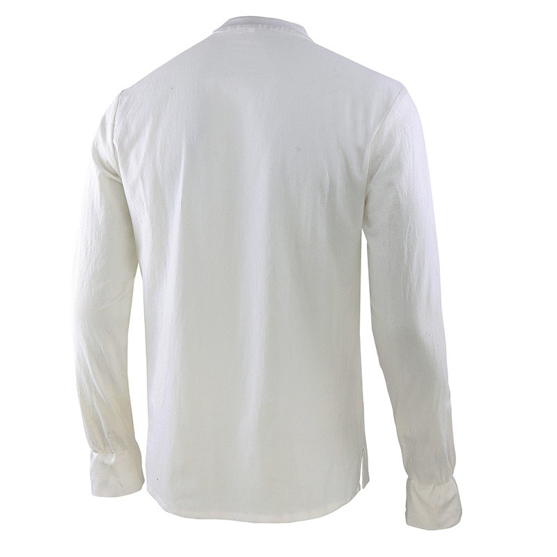남성용 르네상스 셔츠 해적 중세 바이킹 탑 린넨 긴팔  - Mens Linen Shirt Long Sleeve 리뷰 및 가격