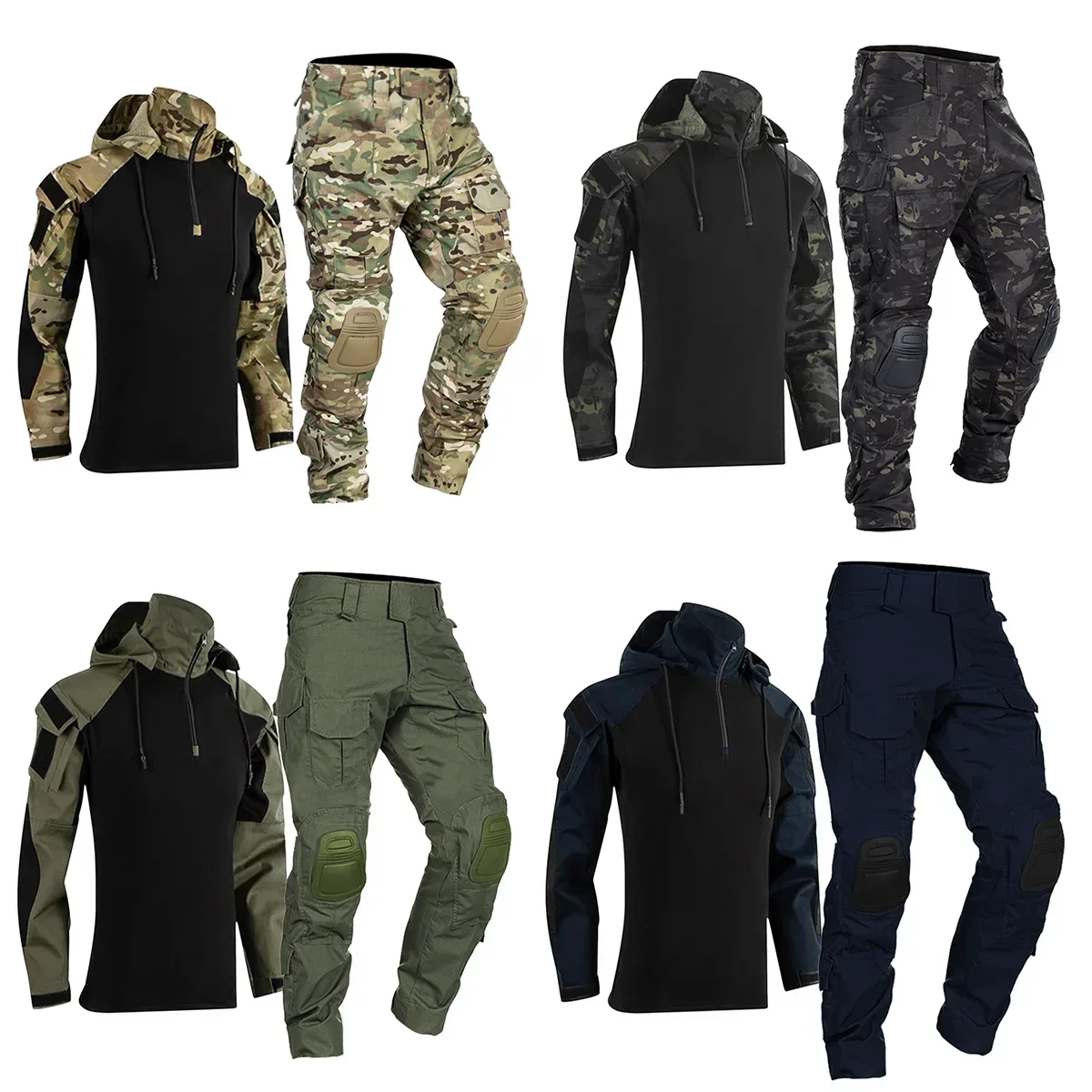 남성 전술 유니폼 군대 야외 위장 전투복 셔츠 후드 세 - Tactical Military Shirt Cargo 리뷰 및 가격